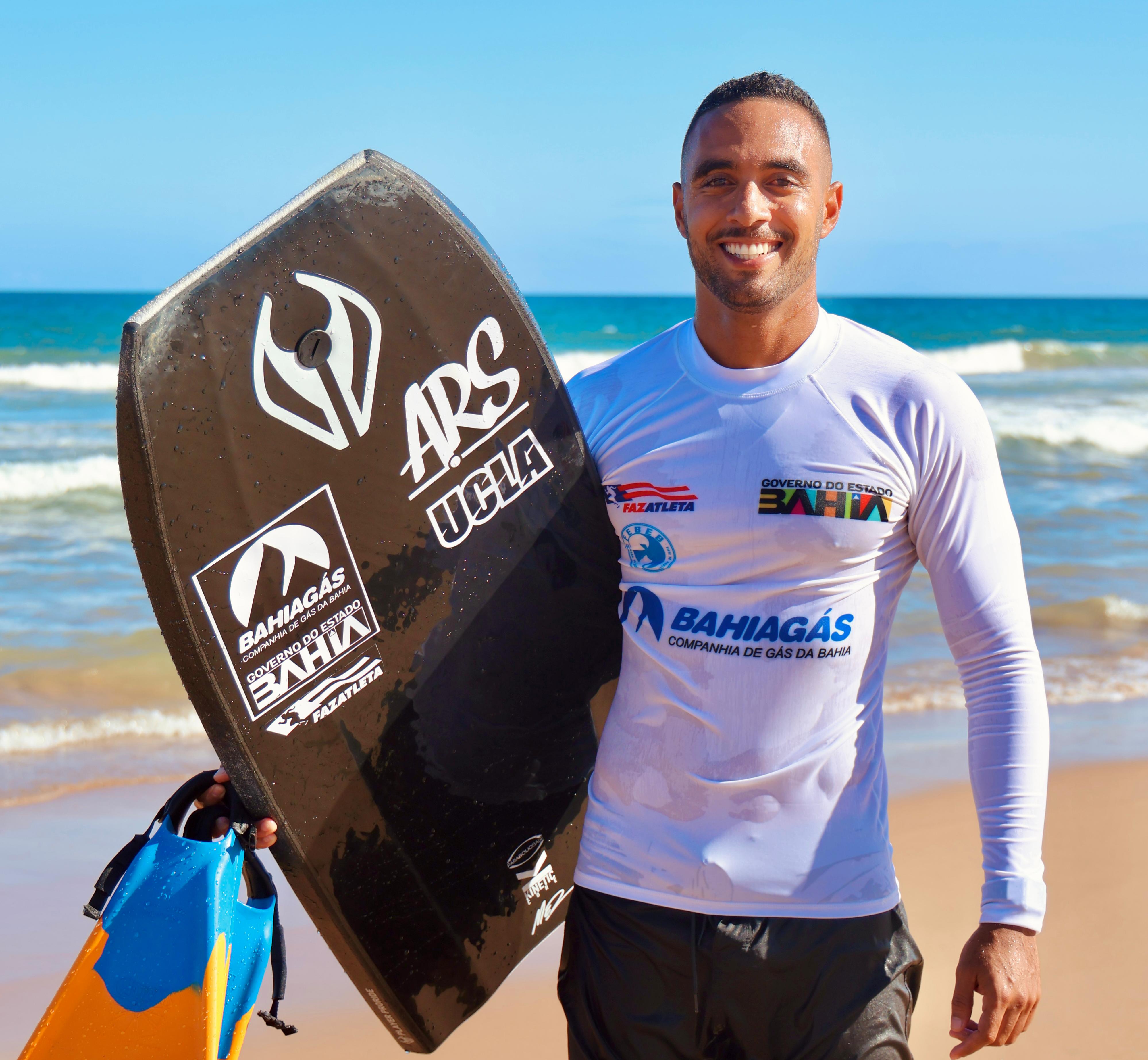 Gabriel Braga, atleta de bodyboarding. Foto: Ana Teresa/ Ascom Sudesb