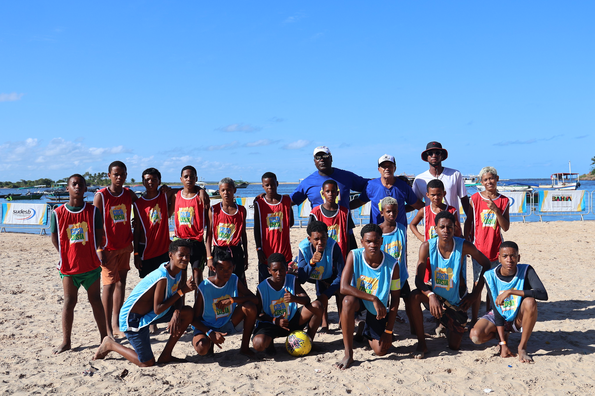 Equipe de beach soccer.