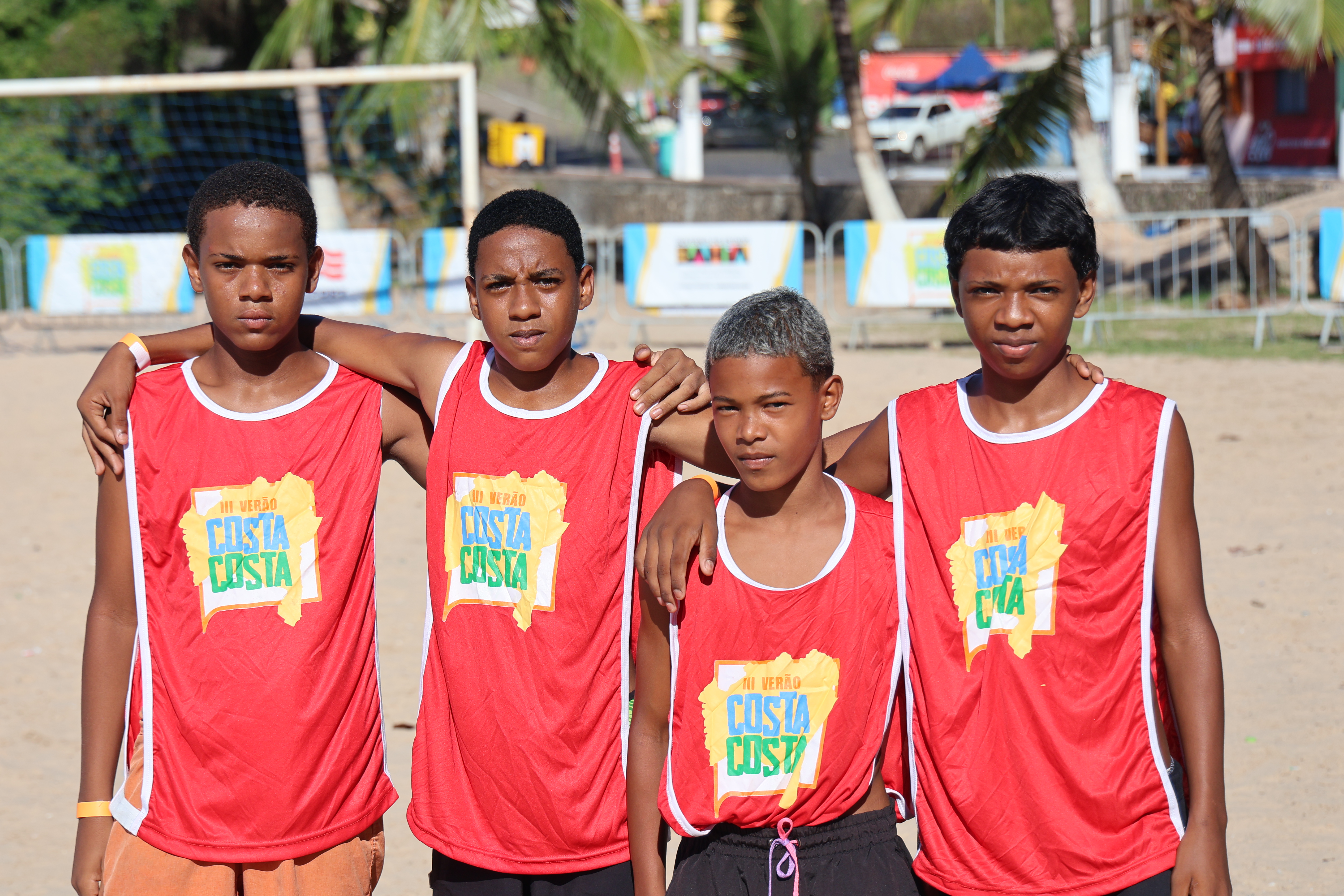 Equipe de beach soccer.