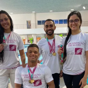 Atletas de paranatação da Bahia se destacam em competição nacional. Crédito: Divulgação/FBDA.