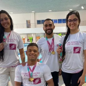 Atletas de paranatação da Bahia se destacam em competição nacional. Crédito: Divulgação/FBDA.