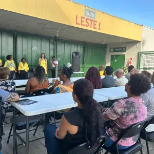 Servidores da Sudesb acompanhando a ação do Núcleo da Saúde. Créditos: Hilda Fausto/Ascom Sudesb.