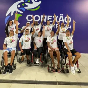 Equipe da paranatação da Fundação José Silveira em São Paulo - Reprodução Arquivo Pessoal 