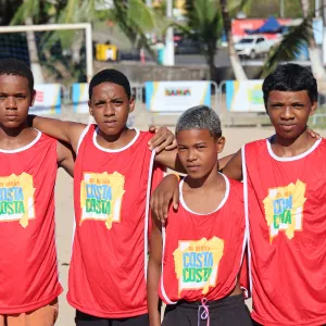 Equipe de beach soccer. Foto: Maurício Viana/ Ascom Sudesb