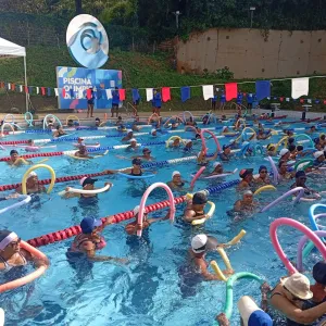 O festival reuniu alunos de diferentes idades e modalidades aquáticas.