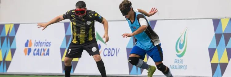 Atletas do futebol de cegos. Foto: Ascom/CBDV.