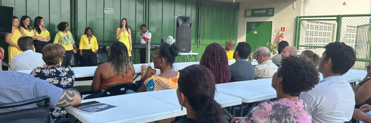 Servidores da Sudesb acompanhando a ação do Núcleo da Saúde. Créditos: Hilda Fausto/Ascom Sudesb.