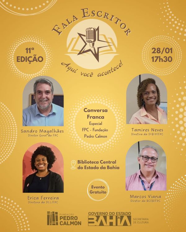 Fundação Pedro Calmon abre a temporada 2026 do Fala Escritor em ano de celebração pelos seus 40 anos