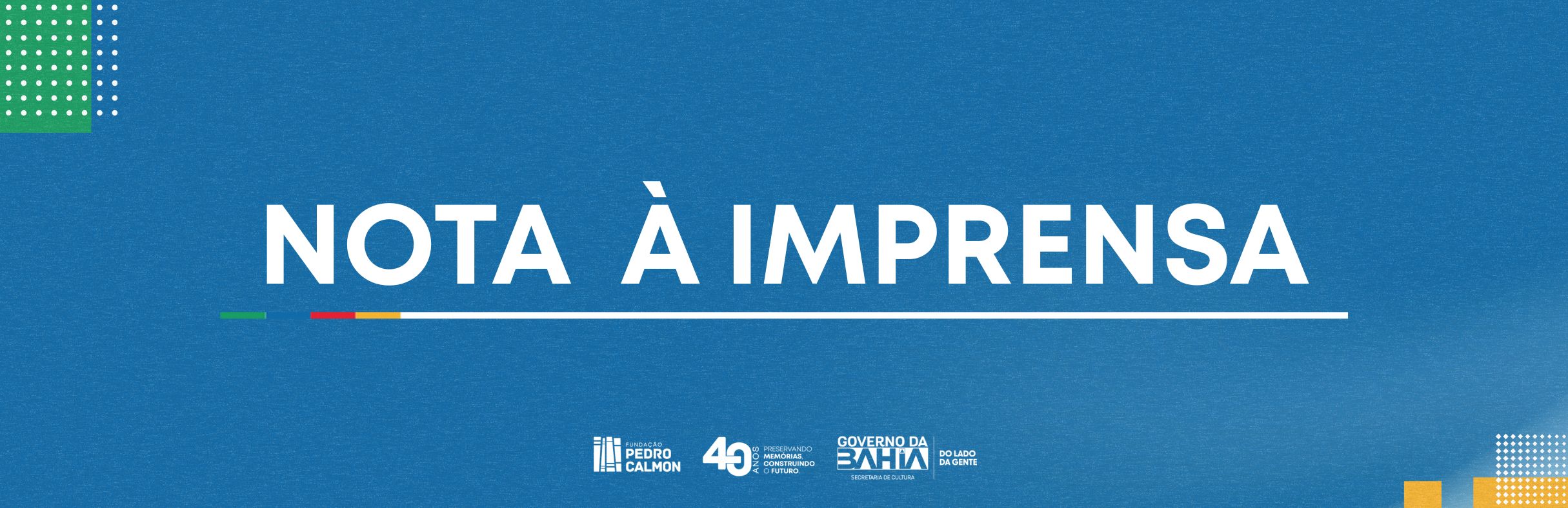 Nota à Imprensa