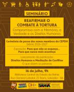 Dia Nacional de Combate à Tortura terá ato do Governo do Estado na Biblioteca Central