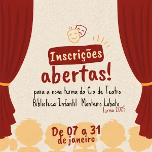 Card de inscrição da CIA de Teatro da BIML