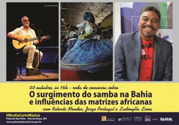 Webflyer MusEuCurtoMúsica Samba da Bahia
