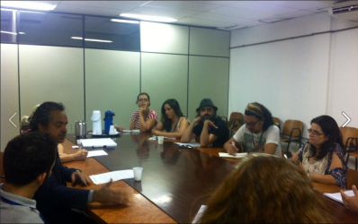 Reunião com grupos de artistas - Claudia Pedreira