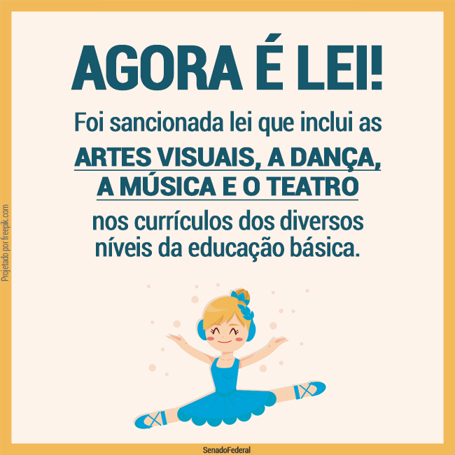 Nova lei inclui ensino de artes na educação básica