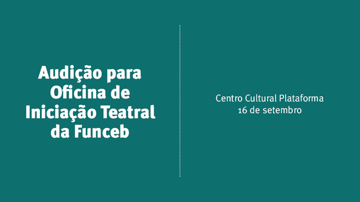 Funceb fará audição para curso com Christiane Veigga