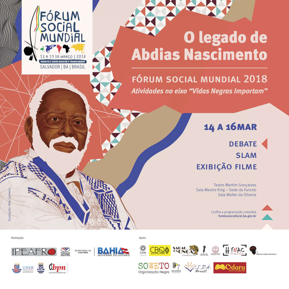 Ipeafro Abdias Nascimento ( Ilustração: Nila Carneiro)