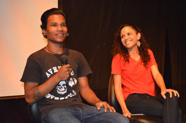 Conversa com a equipe do filme (Foto: Jefferson Vieira)