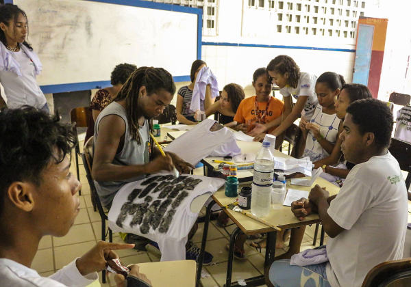 Poesias nas Escolas (Foto: Edson Santos)