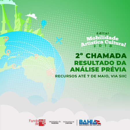 Edital Mobilidade Artística Cultural 2018 - 2ª Chamada - Resultado da Análise Prévia