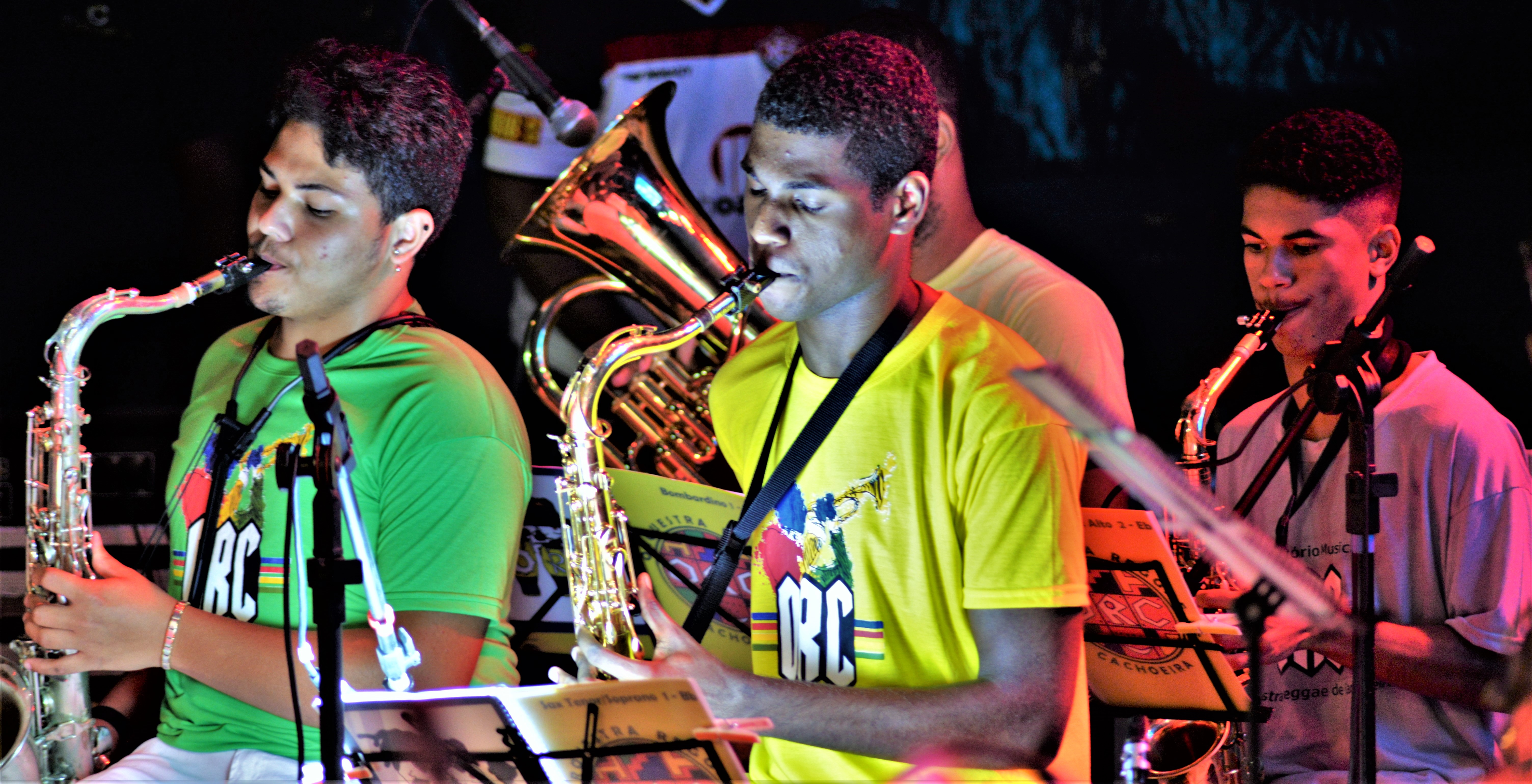 trio de saxofonistas da Orquestra