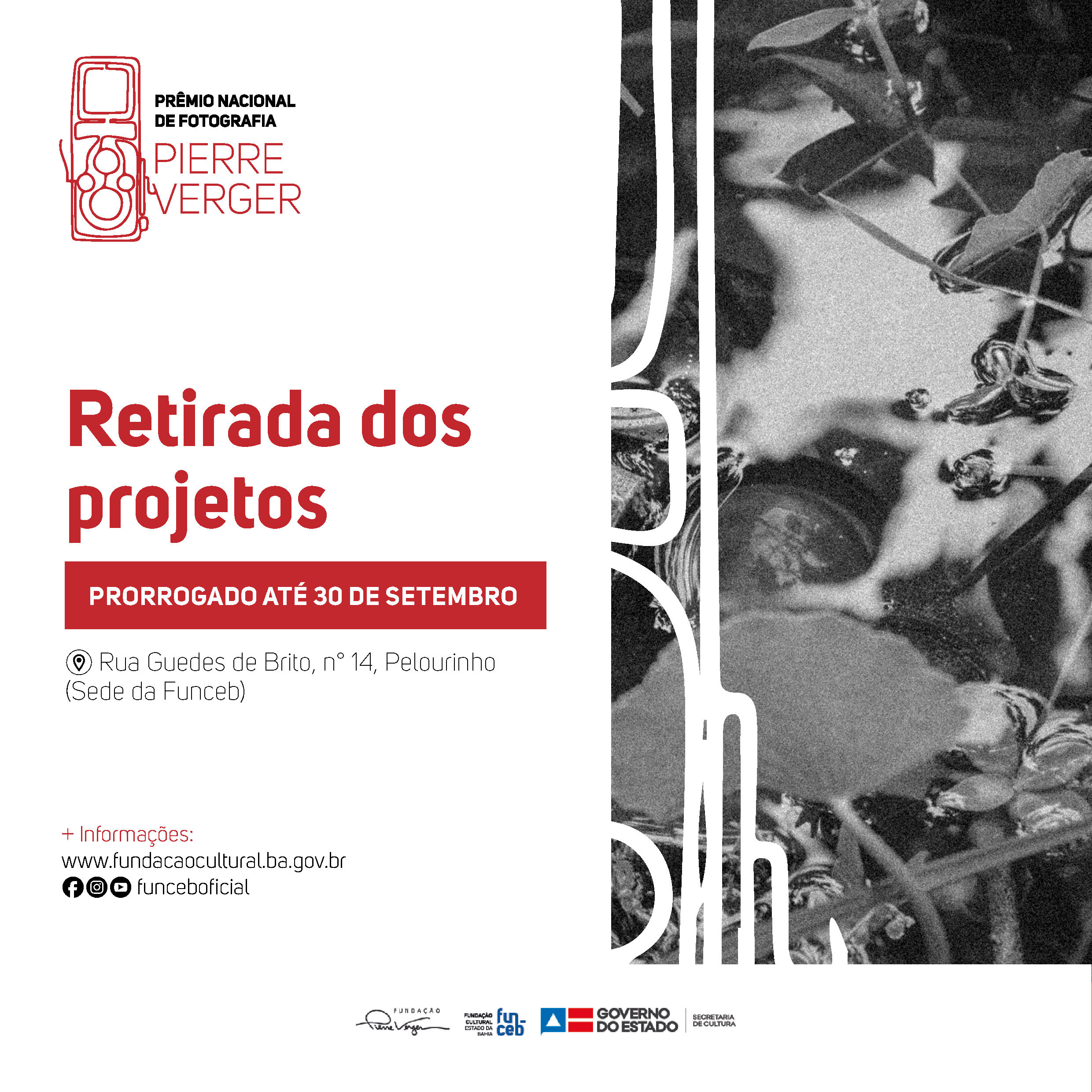 Propronentes devem retirar propostas não selecionadas no Prêmio Pierre Verger até dia 30 de setembro