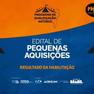 Funceb divulga resultado da etapa de habilitação do Edital de Pequenas Aquisições do Programa de Qualificação no Circo