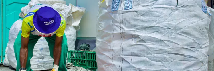 Seu Domício Oliveira, catador do Carnaval Campo Grande 16.02