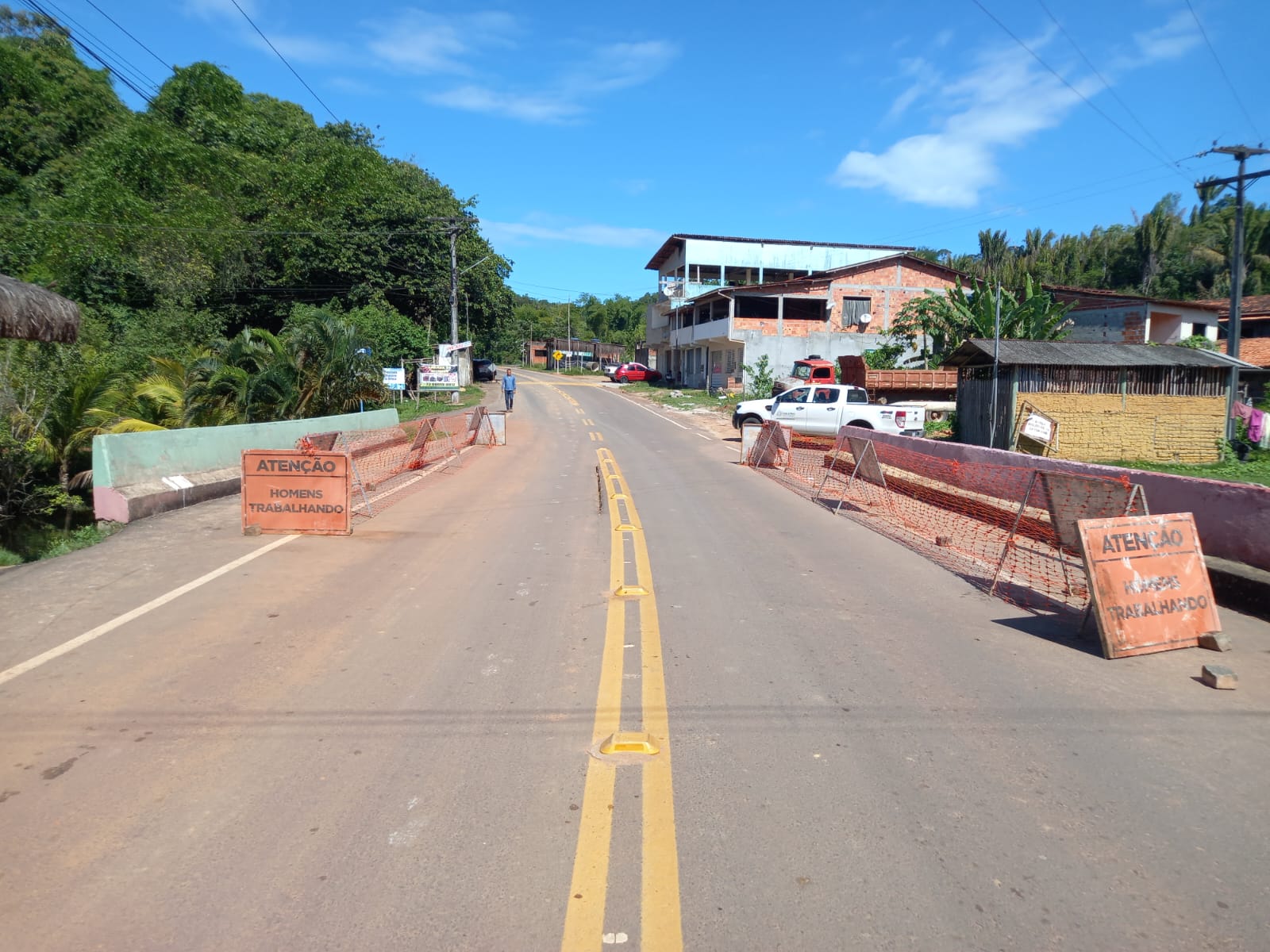 Ponte na comunidade quilombola de Jatimana, em Nilo Peçanha