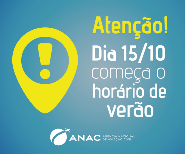 ANAC alerta passageiros para o início do Horário de Verão