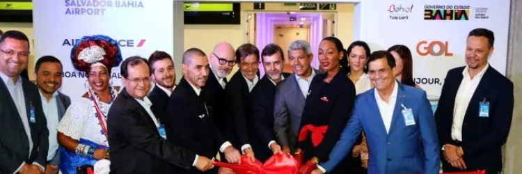 Recepção de 350 passageiros marca início dos voos diretos entre Salvador e Paris