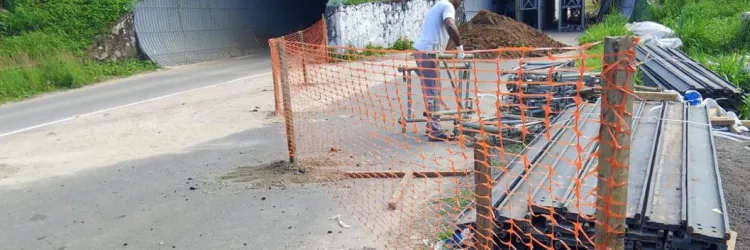 Tráfego na BA-882, em Vera Cruz, é interditado para recuperação de túnel