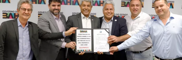 Governo do Estado assina ordem de serviço para construção de ponte em Alcobaça