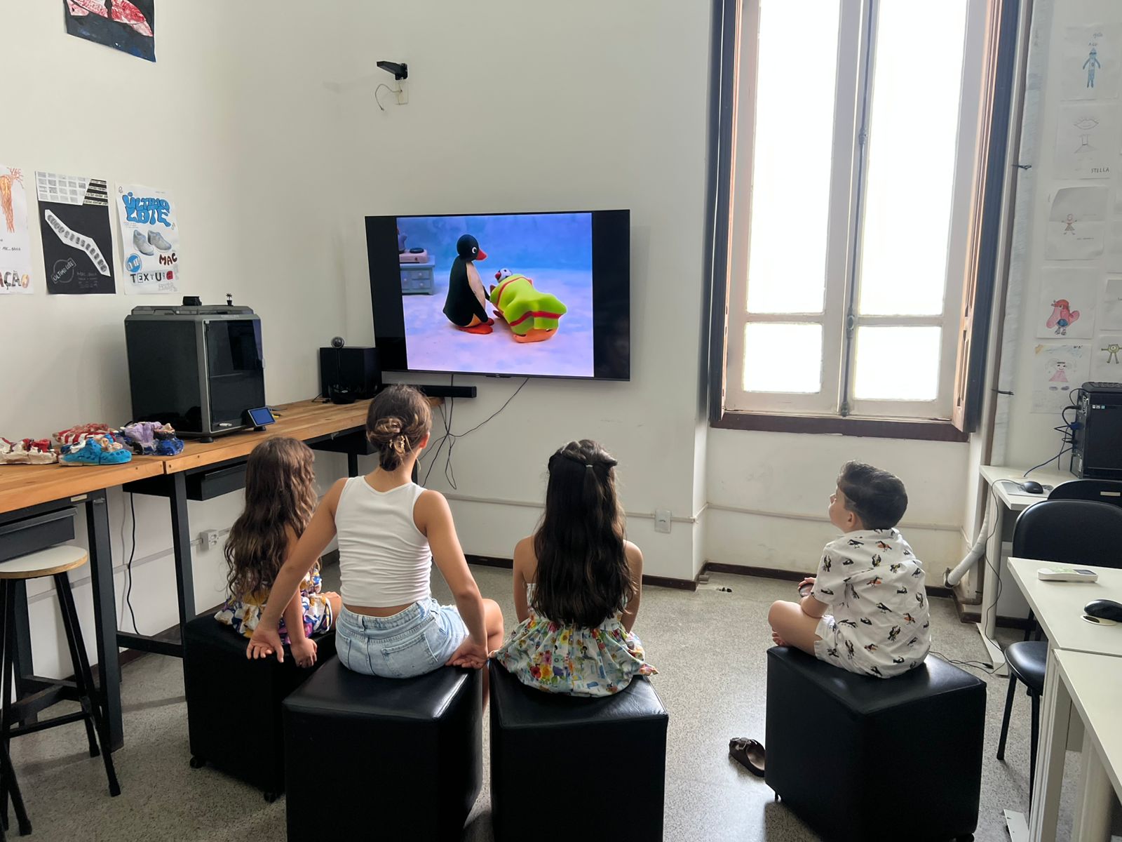 Crianças participam de Oficina de Stop Motion