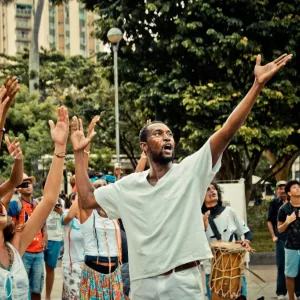 Cortejo tomou as ruas do pelourinho