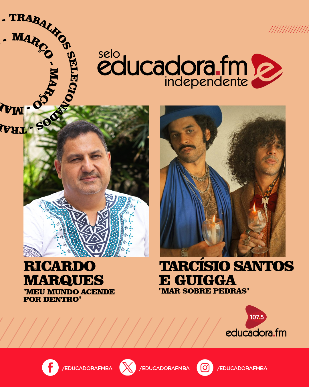 Tarcísio Santos e Guigga são os artistas da semana no Selo Educadora FM Independente 