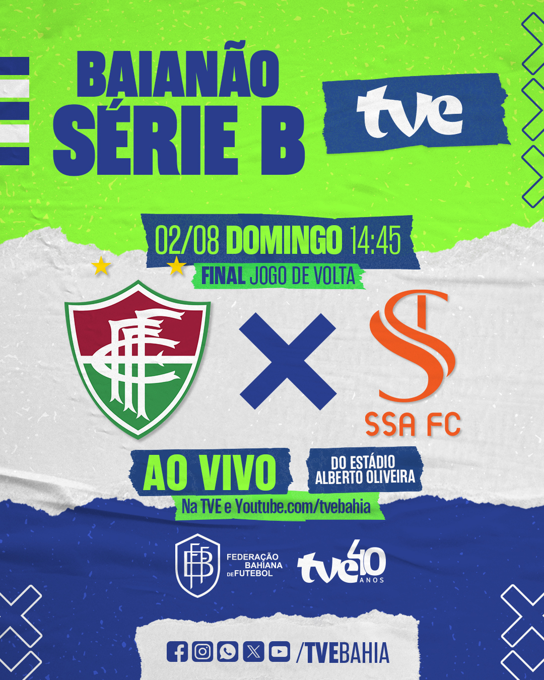 Fluminense e SSA FC decidem Série B neste domingo na TVE