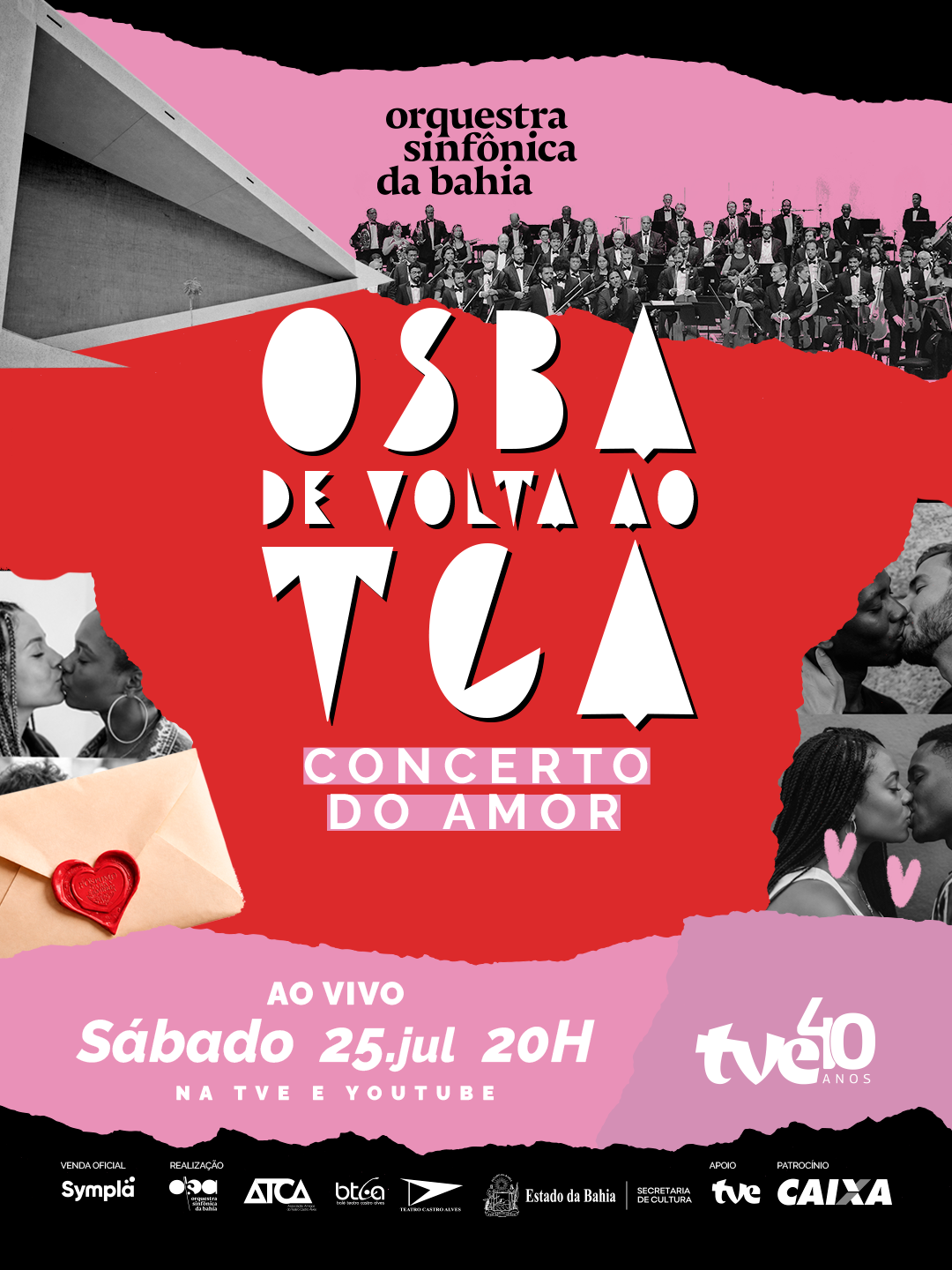 TVE exibe ao vivo o ‘Concerto do Amor’ da OSBA