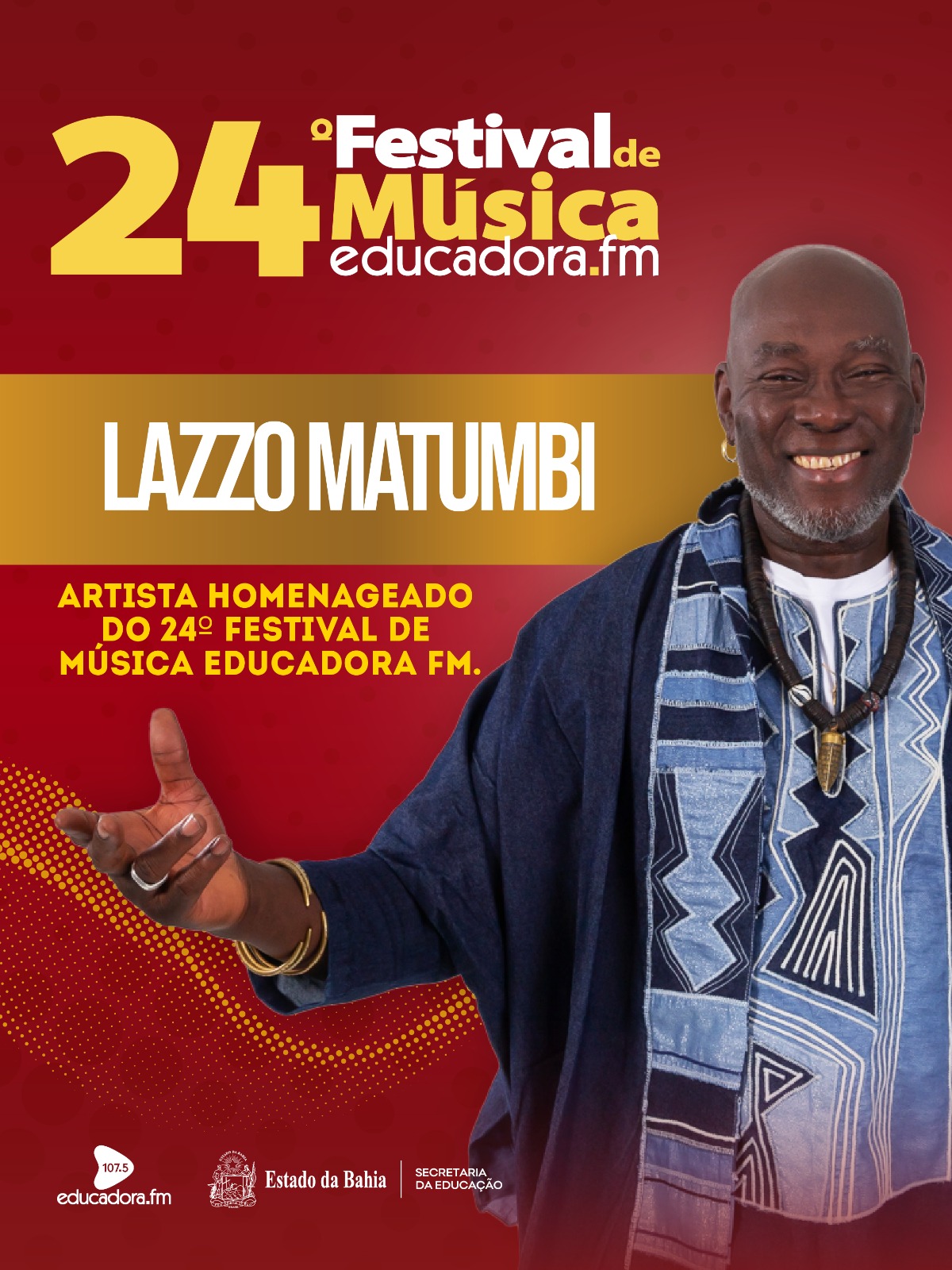 Lazzo Matumbi é o homenageado do 24º Festival de Música da Rádio Educadora FM