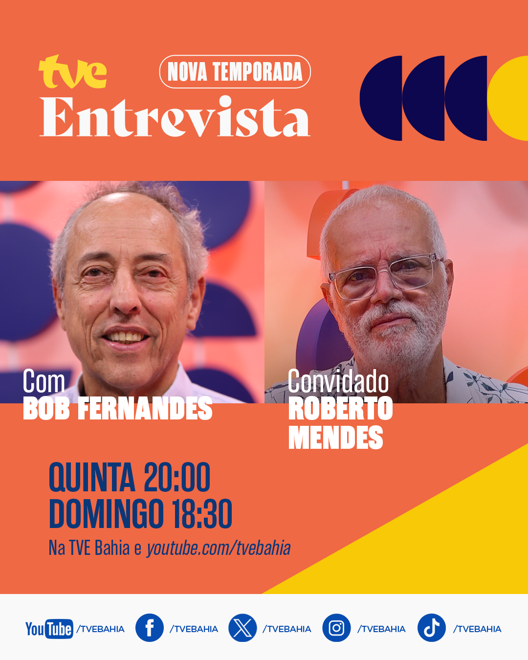 TVE Entrevista com Bob Fernandes recebe Roberto Mendes