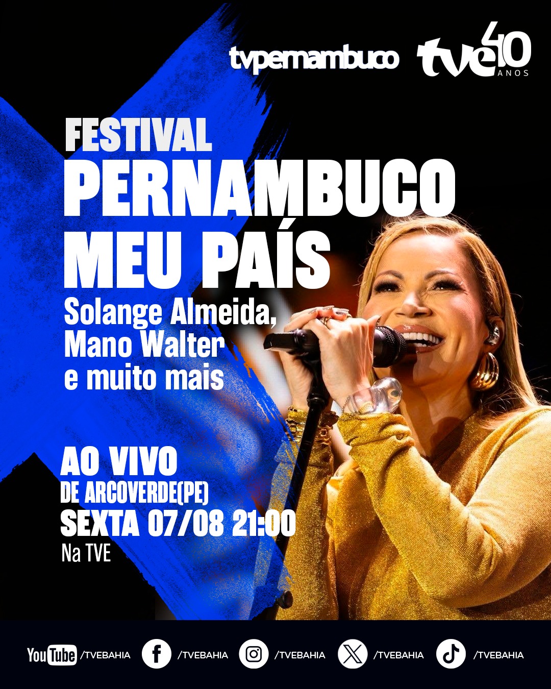 TVE exibe show de Solange Almeida no Festival Pernambuco Meu País