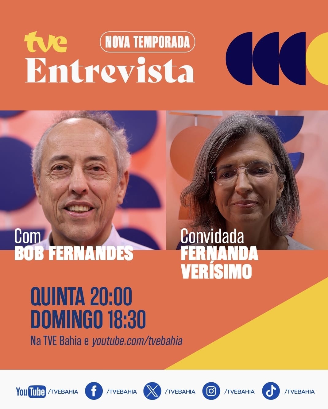 TVE Entrevista com Bob Fernandes recebe Fernanda Veríssimo