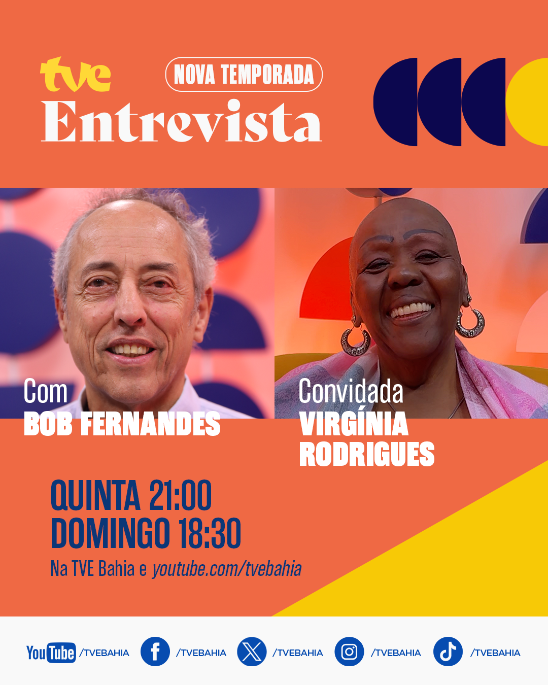 TVE Entrevista com Bob Fernandes recebe Virgínia Rodrigues