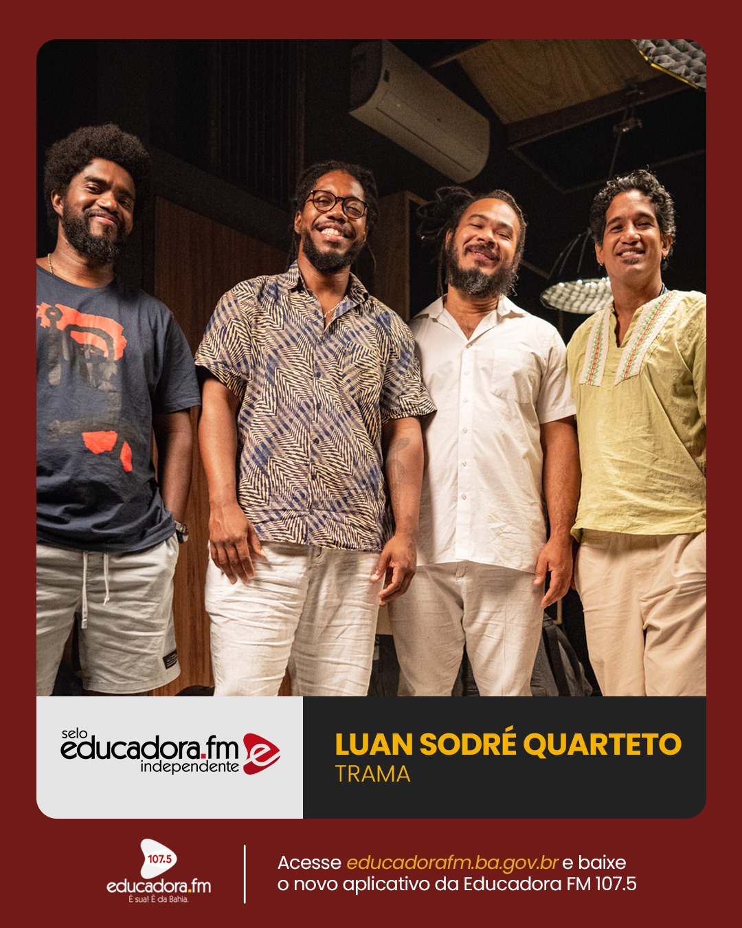 Luan Sodré Quarteto é o grupo da semana no Selo Educadora FM Independente