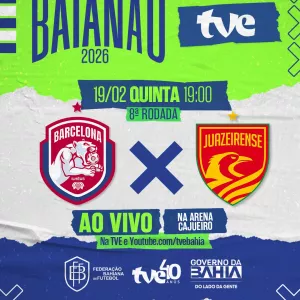 Barcelona e Juazeirense nesta quinta na TVE