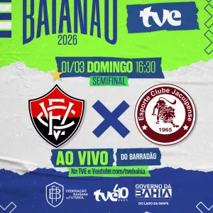 Vitória e Jacuipense decidem vaga para a final do Baianão neste domingo na TVE 