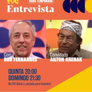 TVE Entrevista com Bob Fernandes recebe Ailton Krenak