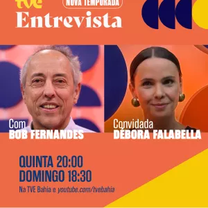 TVE Entrevista com Bob Fernandes recebe Débora Falabella