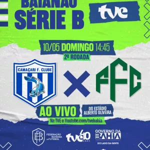 TVE transmite Camaçari e Feira no Baianão Série B neste domingo