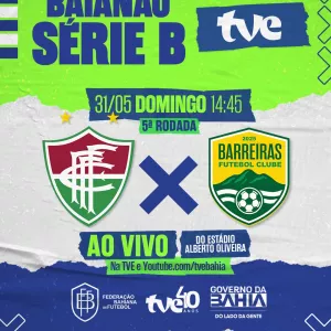 Fluminense e Barreiras neste domingo pela Série B na TVE