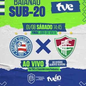 Bahia e Fluminense decidem o Baianão Sub-20 na TVE